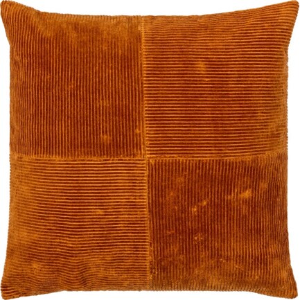 Brick Red Corduroy Pillow 18"W x 18"H