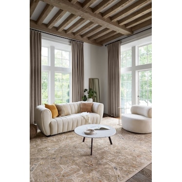 Camel Suede Poly Pillow 20"W x 20"H