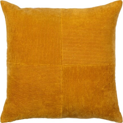 Mustard Corduroy Pillow 18"W x 18"H