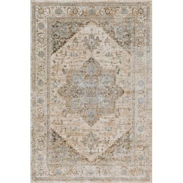 Brunswick Beige/Olive Medallion Area Rug