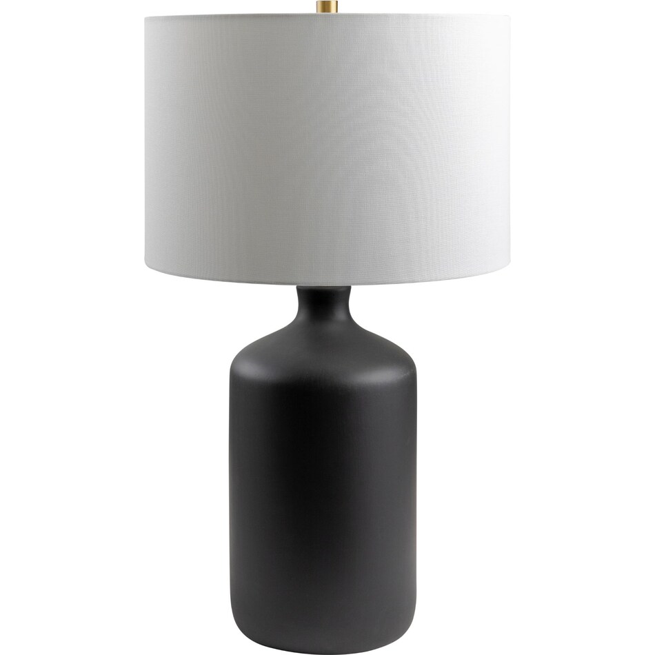 surya black table lamp   