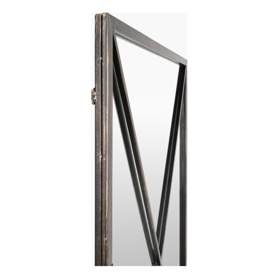 surya black wall mirror   