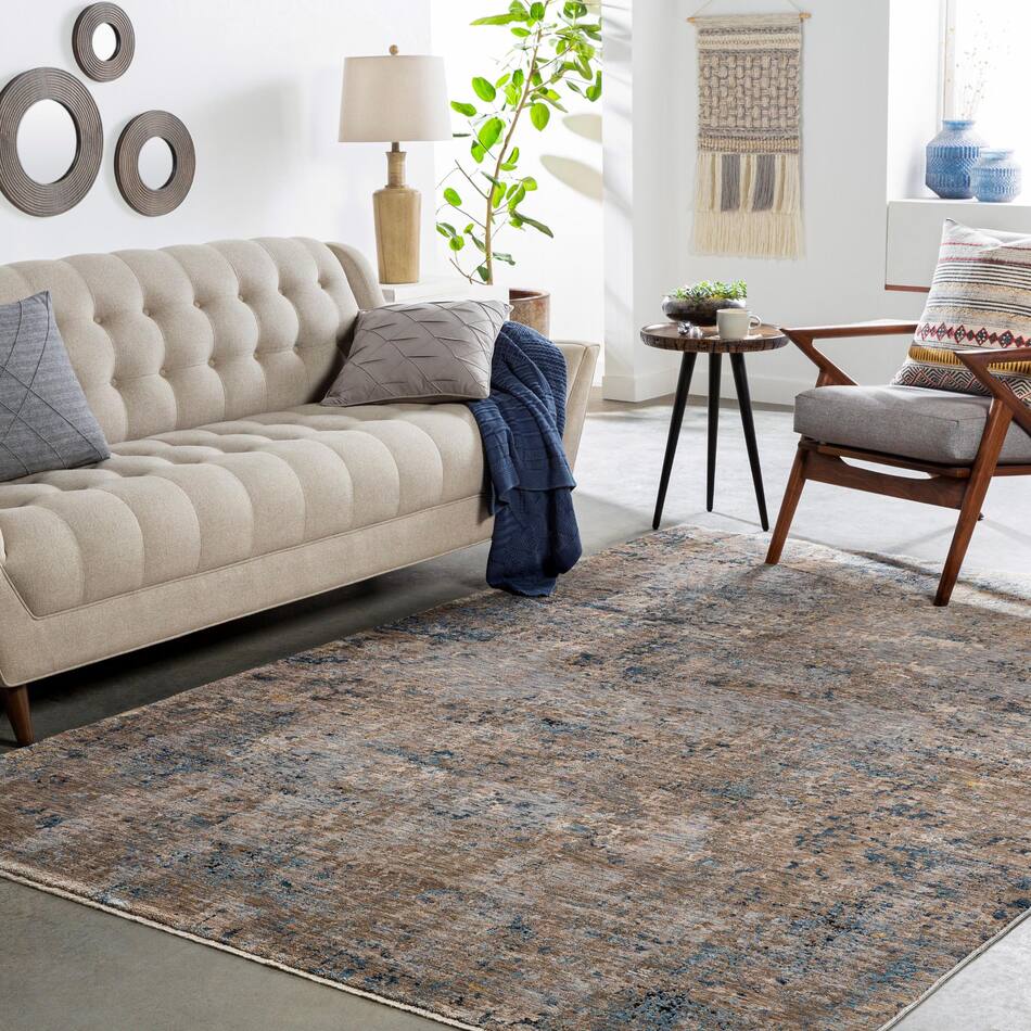 Mirabel Grey/Blue Abstract Area Rug Steinhafels