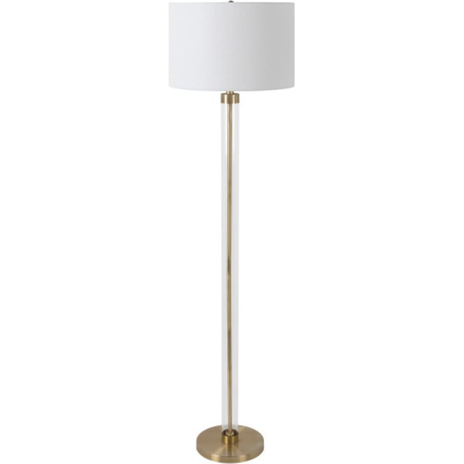 surya brass floor lamp   