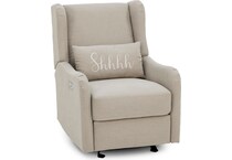 synergy home furnishings beige recliner z  