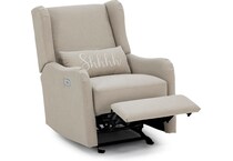 synergy home furnishings beige recliner z  