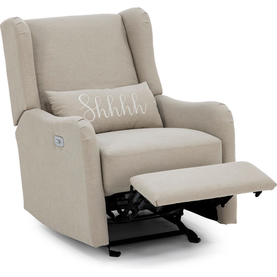 synergy home furnishings beige recliner z  
