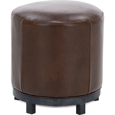 22" Leather Swivel Stool