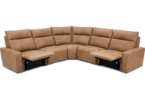 synergy home furnishings brown mtn fab sectional pkg  