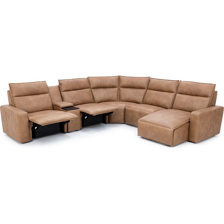 synergy home furnishings brown mtn fab sectional qpkg  