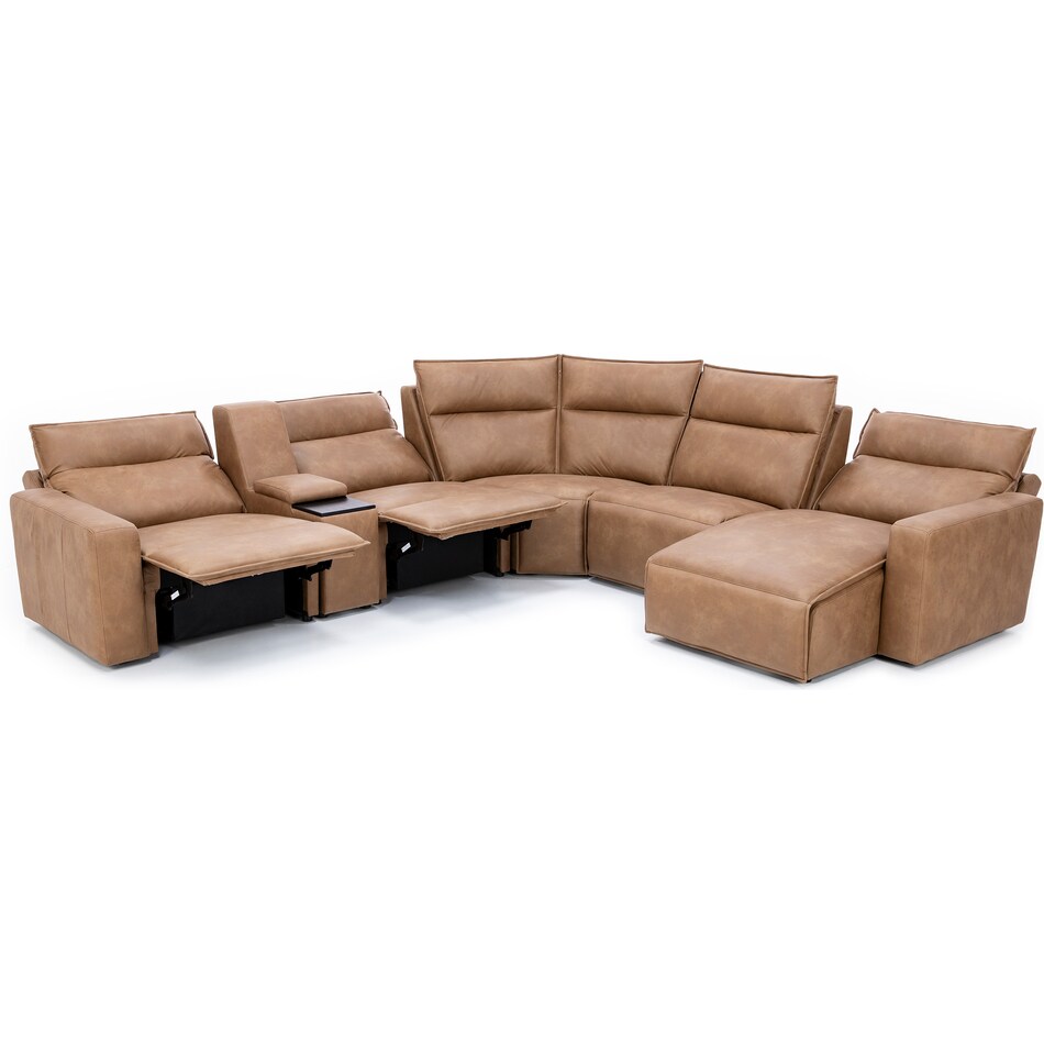 synergy home furnishings brown mtn fab sectional qpkg  