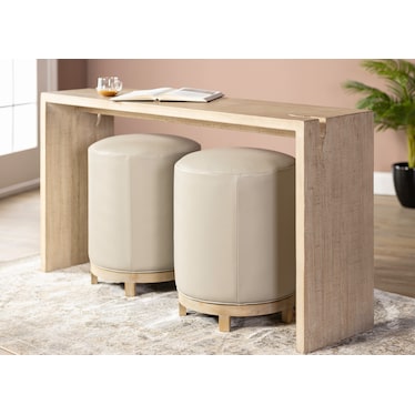 25.5" Leather Swivel Stool
