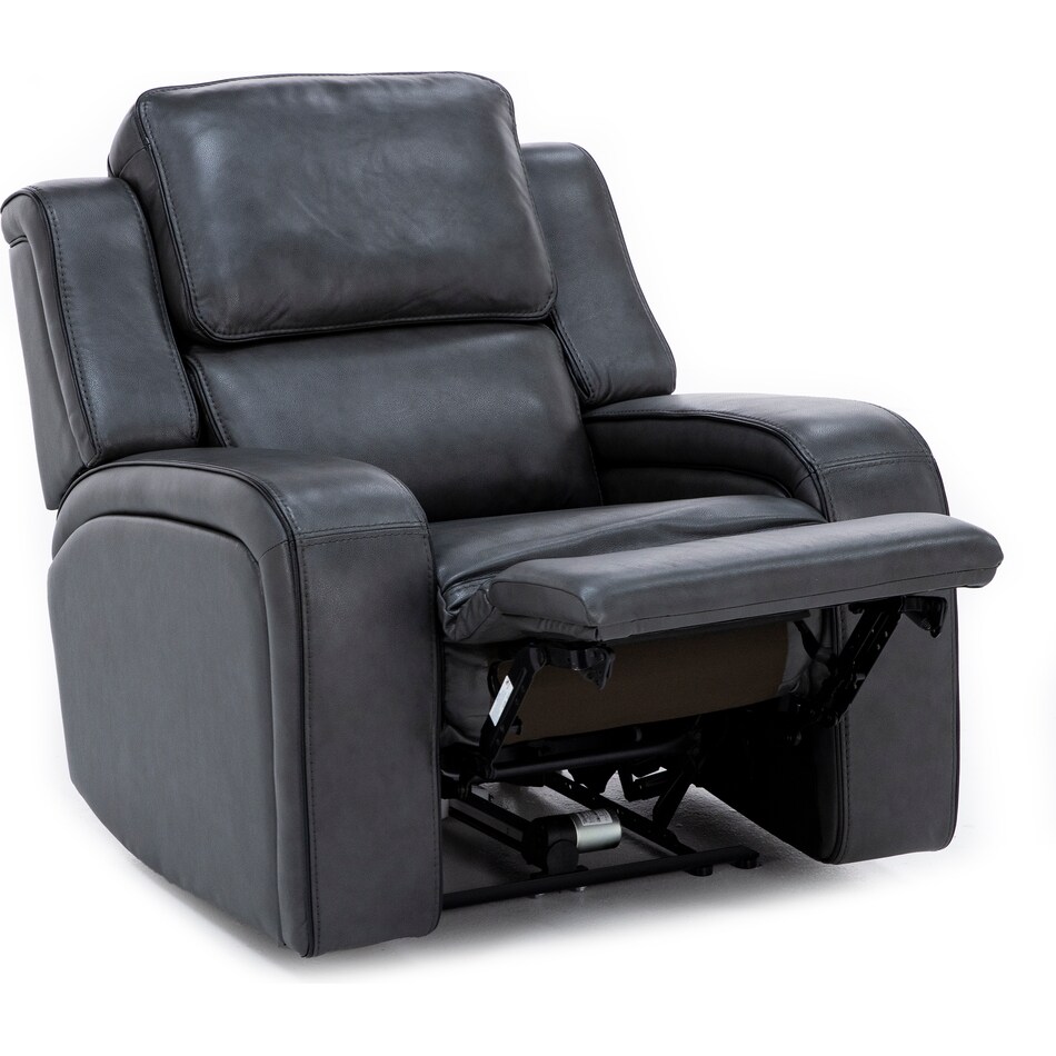 synergy home furnishings grey recliner z  