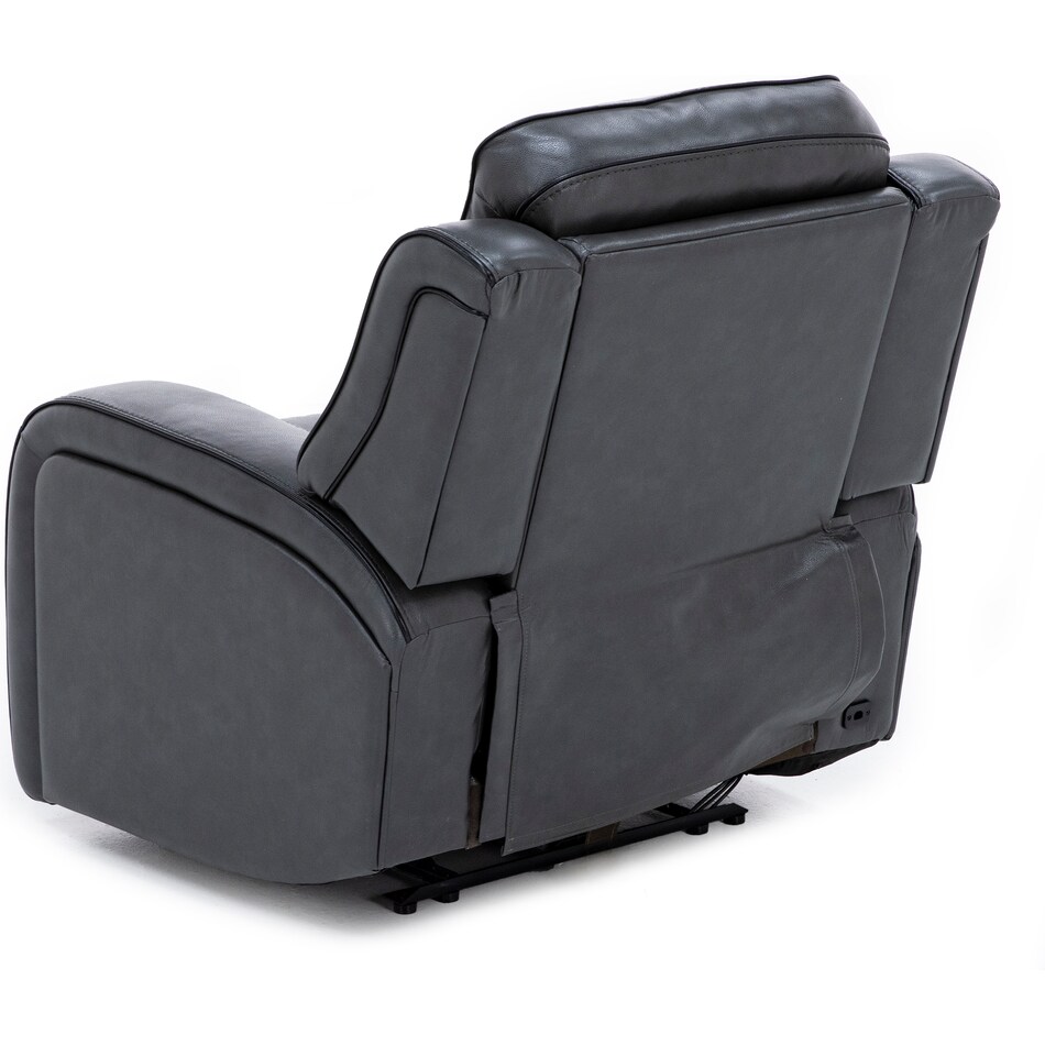 synergy home furnishings grey recliner z  