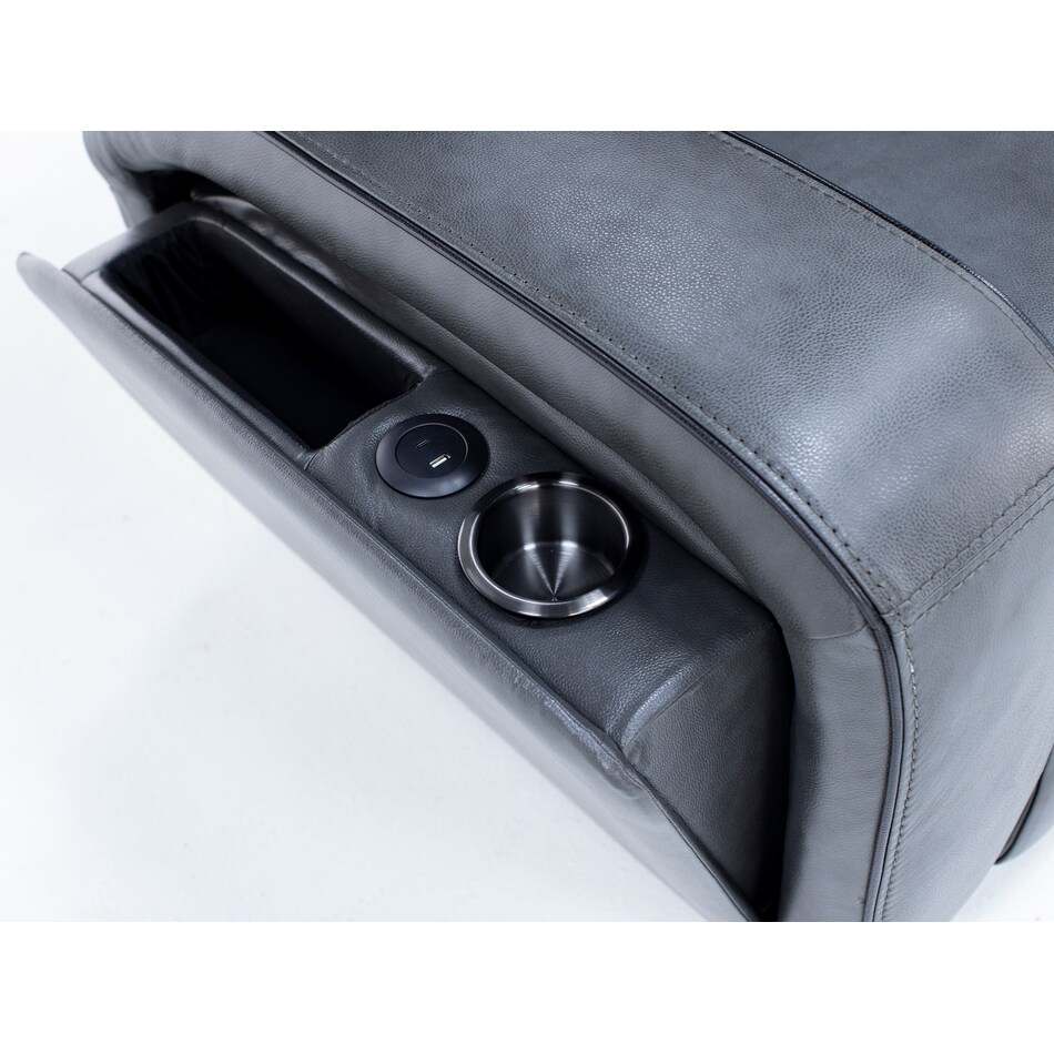 synergy home furnishings grey recliner z  