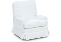 synergy home furnishings white recliner z  