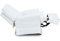 synergy home furnishings white recliner z  