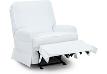 synergy home furnishings white recliner z  