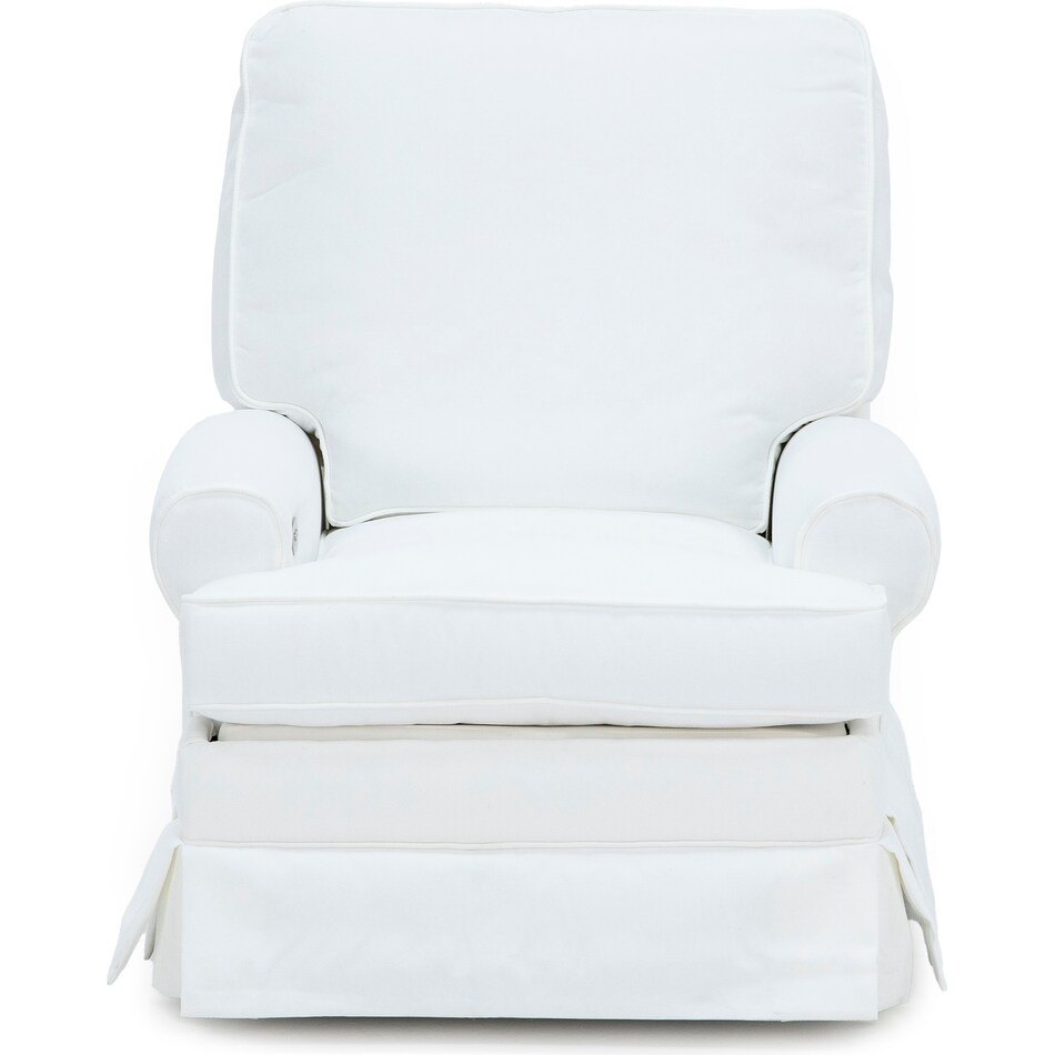 synergy home furnishings white recliner z  