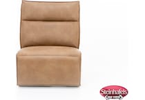 syng brown armless chair  image z  