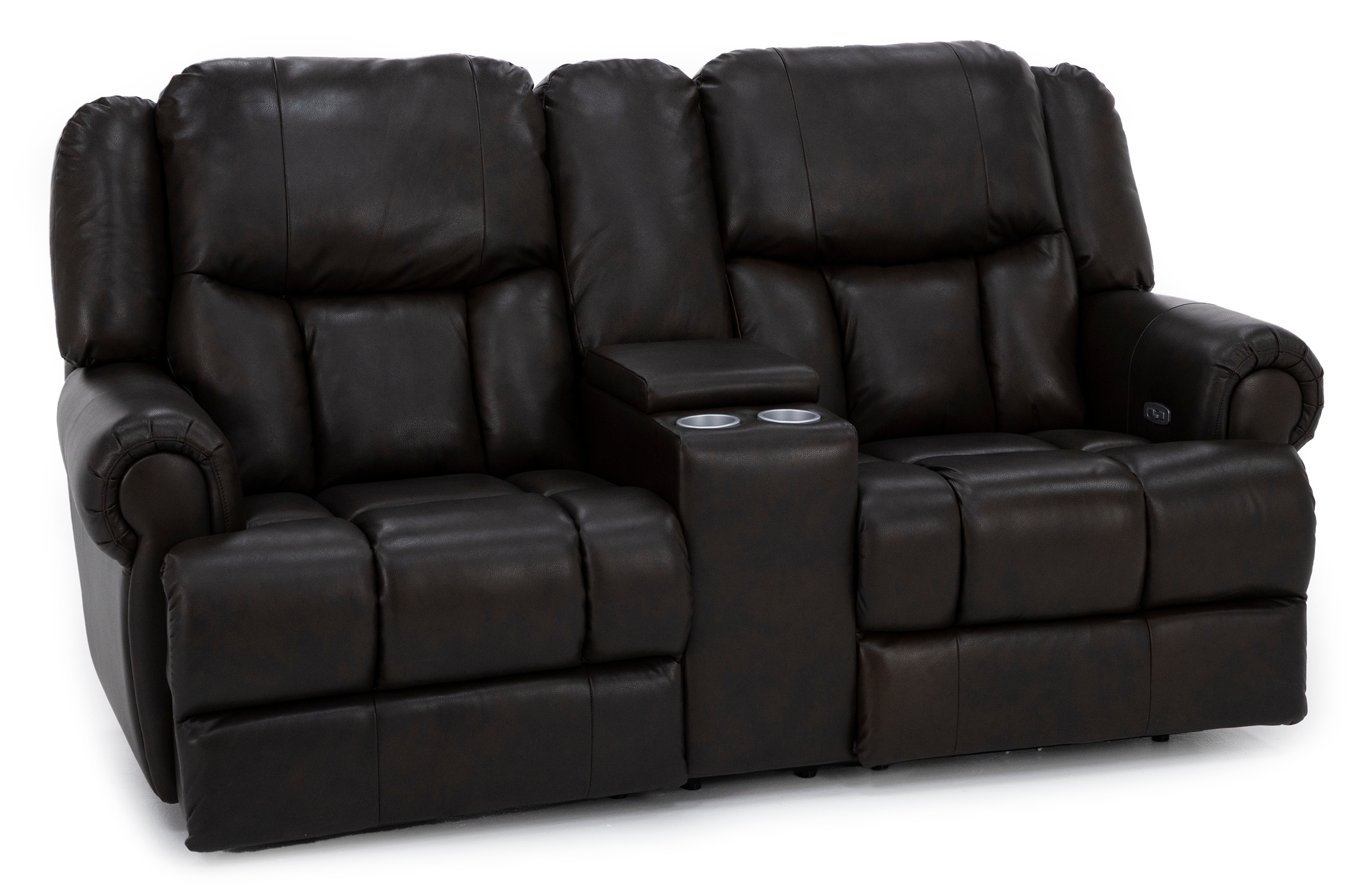 【lovetina】 Titan Leather Oversized Power Reclining Console Loveseat