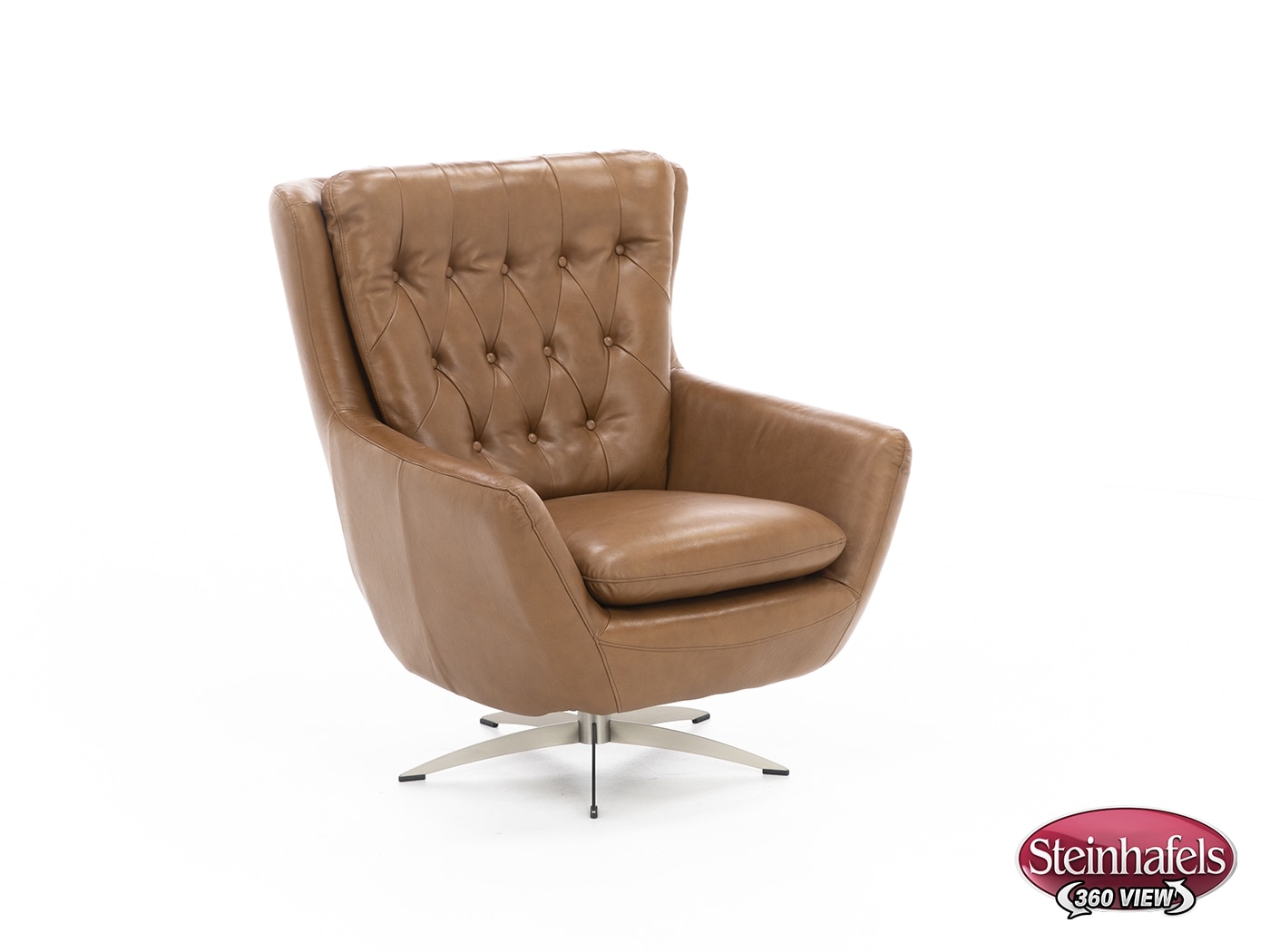 syng brown swivel chair  image   