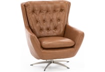 syng brown swivel chair   