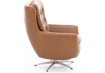 syng brown swivel chair   