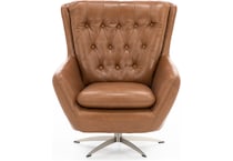 syng brown swivel chair   