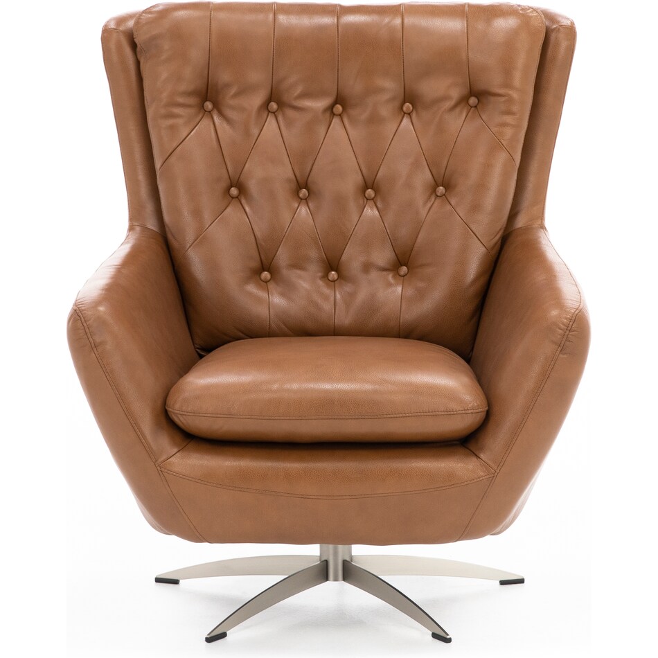 syng brown swivel chair   
