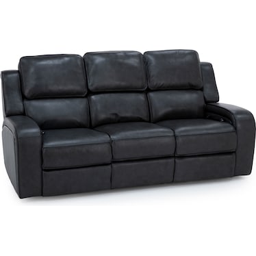 Liam Leather Fully Loaded Zero Gravity Reclining Sofa With Drop Down Table, Massage & Immersive Audi