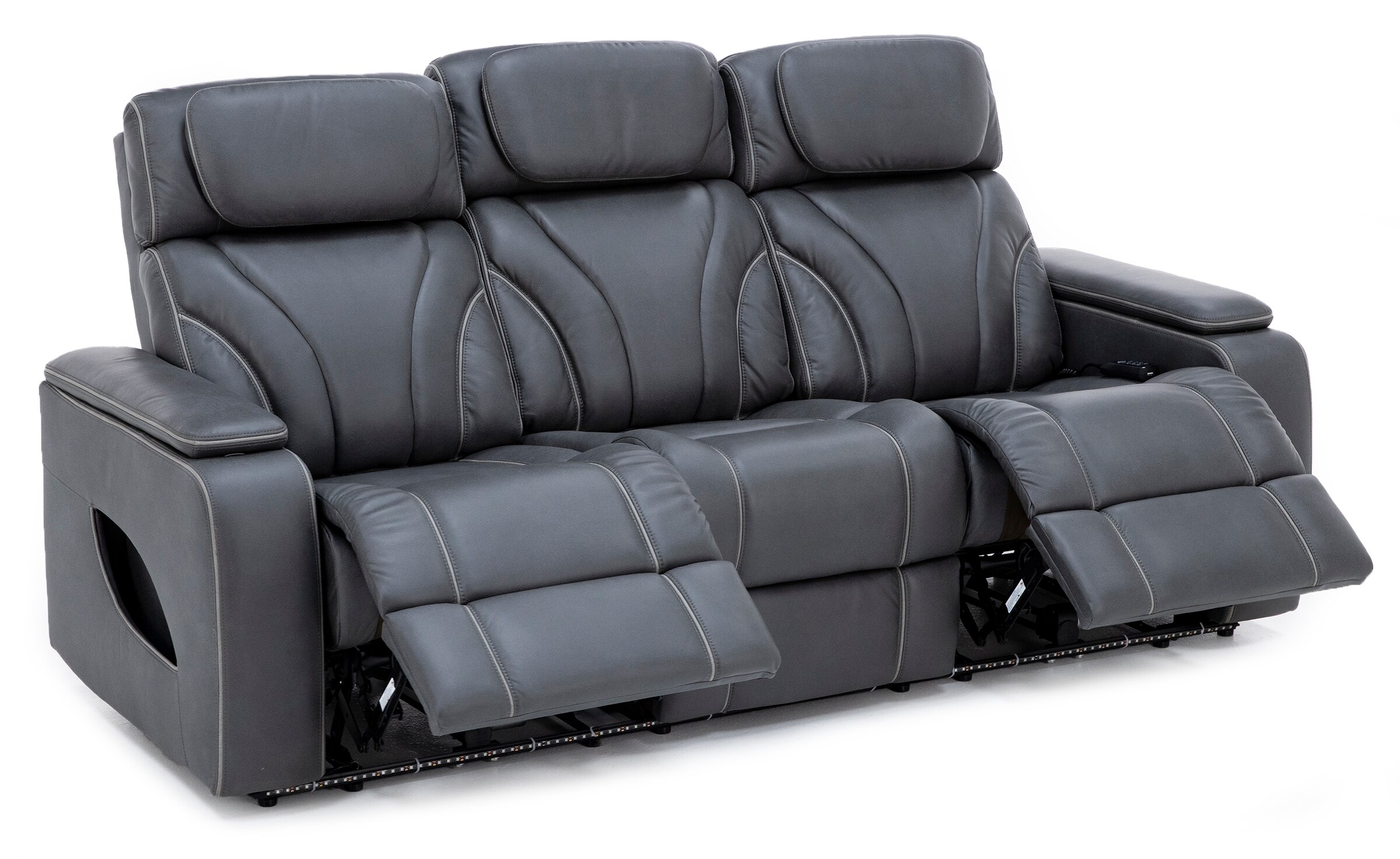 Torino Fully Loaded Zero Gravity Reclining Sofa With Air Massage Heat Drop Down Table and Lights
