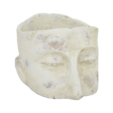 Large Ceramic Head Planter 8"W x 10"D x 6"H