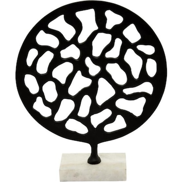 Small Black Metal Sculpture 11"W x 14"H