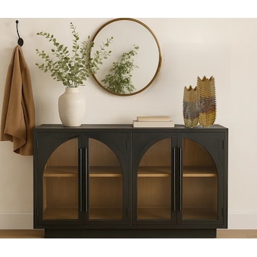 Tall Gold and Brown Ceramic Vase 7"W x 16"H