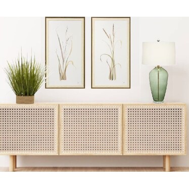 Faux Grass In Rope Pot 20"W x 30"H