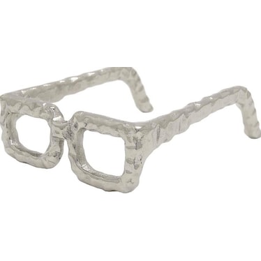 Silver Squared Framed Eye Glasses Décor 7.5"W x 6"D x 2"H
