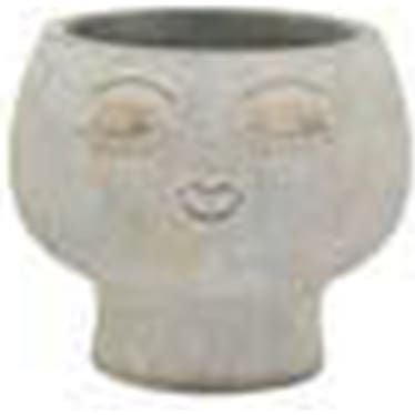 Small Grey Face Planter 6"W x 5"H