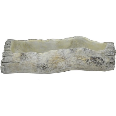 Small Driftwood-Look Planter 9"W x 4"D x 3"H