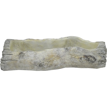 Small Driftwood-Look Planter 9"W x 4"D x 3"H