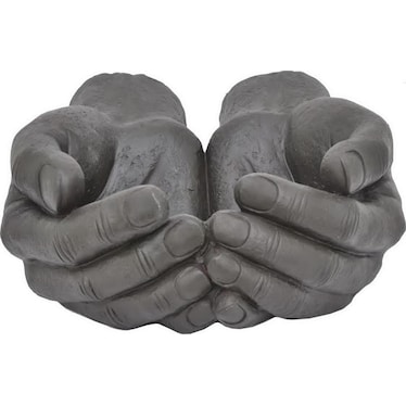 Gray Hands Bowl 18"W x 20"H