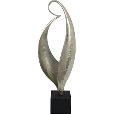 Silver Metal Sculpture 8"W x 24"H