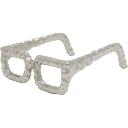Silver Squared Framed Eye Glasses Décor 7.5"W x 6"D x 2"H