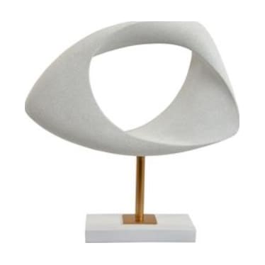 Matte White Abstract Sculpture 12.75"W x 13"H