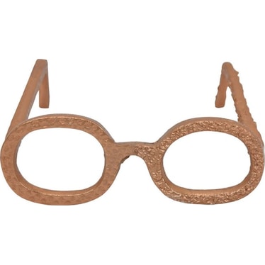 Gold Metal Eyeglasses Sculpture 8"W x 3"H