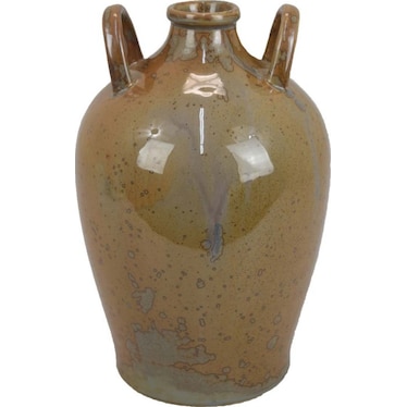 Tall Mustard Ceramic Vase 8.25"W x 12"H