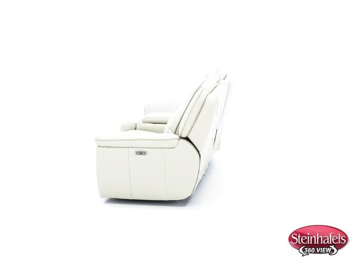 Arthur Leather Power Headrest Reclining Console Loveseat