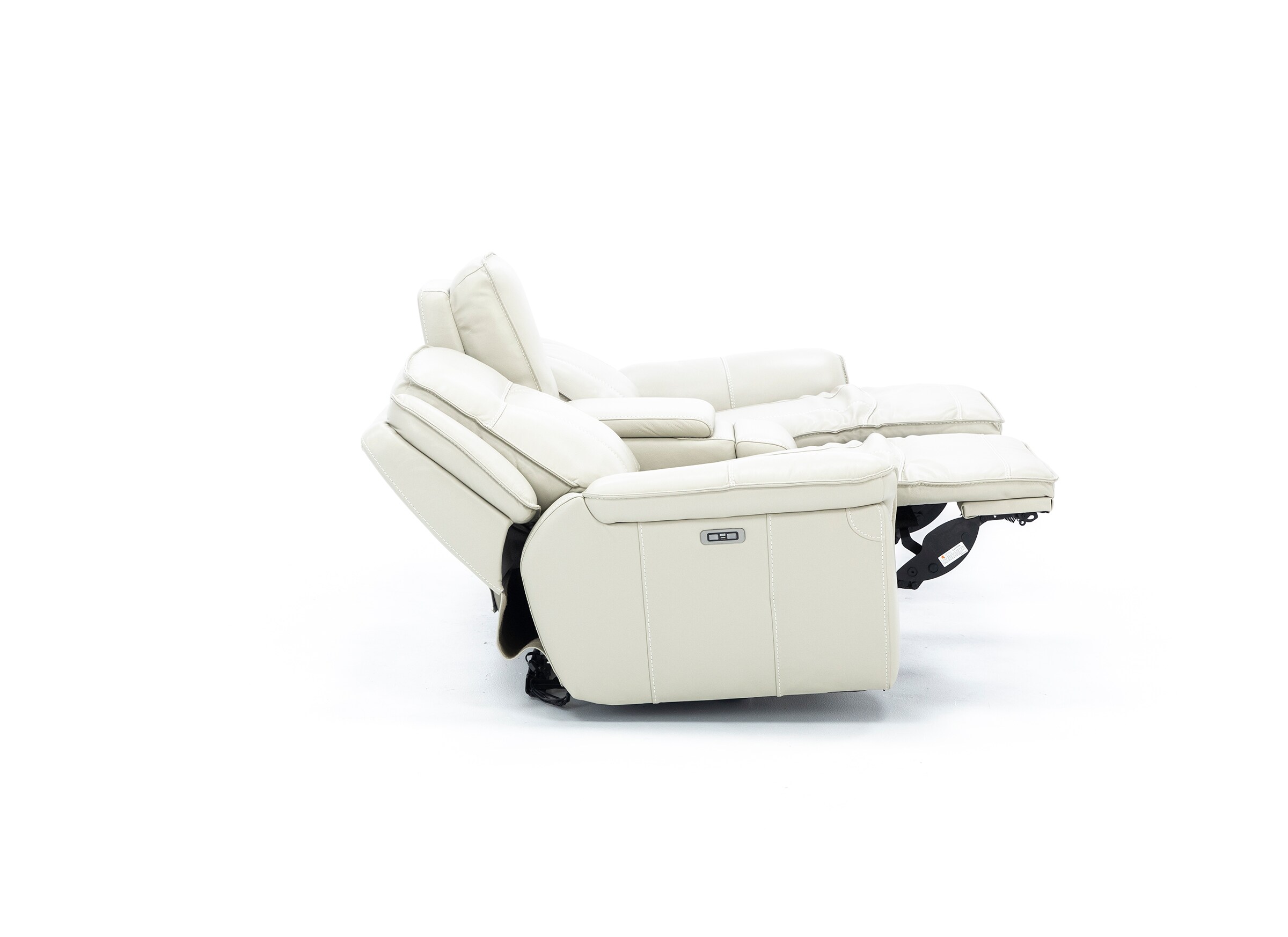 Arthur Leather Power Headrest Reclining Console Loveseat Arthur Leather Power Headrest Reclining Console Loveseat