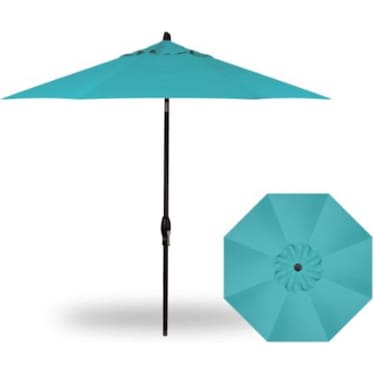 Closeout 9' Aqua Push Button Tilt Umbrella