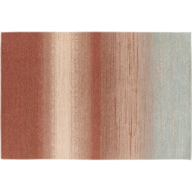 Desert Sunset Orange 7'10"X 10' Patio Area Rug